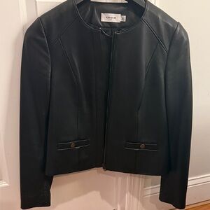 Coach Elegant Black Lamb Leather Jacket - Size 4